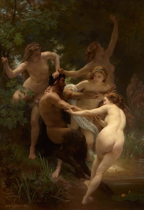 Nymphs And Satyr (1873) by William Bouguereau