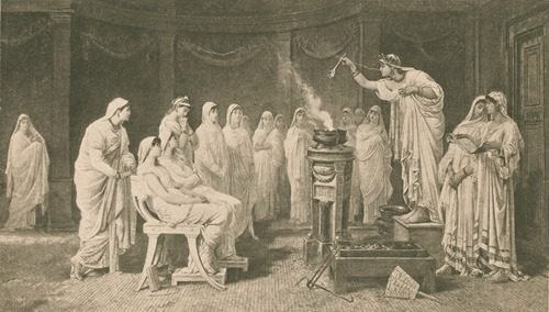School of the vestals (1880) by Louis-Héctor Leroux