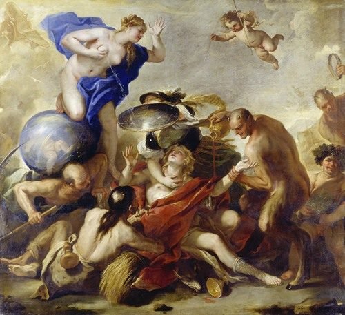 Youth Tempted by the Vices (1664) — Luca Giordano