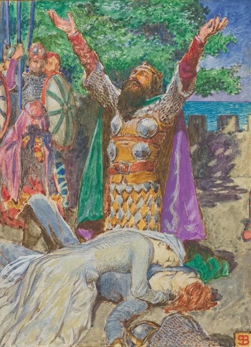 ‘Dead Together! All are Dead!’; An illustration to ‘Tristan und Isolde’ — Byam Shaw