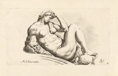 Night lying on a stone arch (1666-1671) by Jan de Bisschop