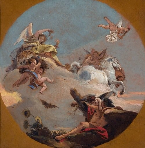 The Chariot of Aurora (C. 1734) by Giovanni Battista Tiepolo