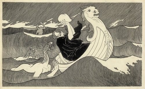Żeglarz i potwory morskie (1901-1902) — Edward Okuń