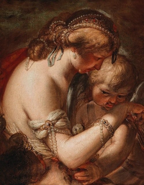 Venus and Amor with a putto by Nicolò Bambini