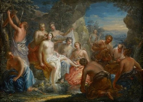 The Bath of Diana (c. 1730) by Johann Georg Platzer