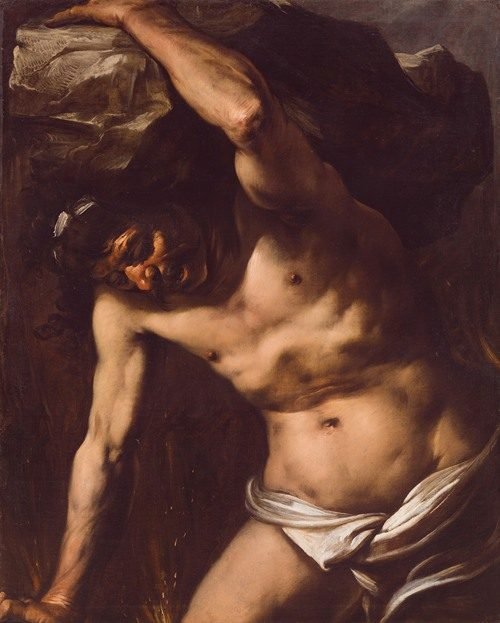 Sisyphus (ca. 1660) by Giovanni Battista Langetti