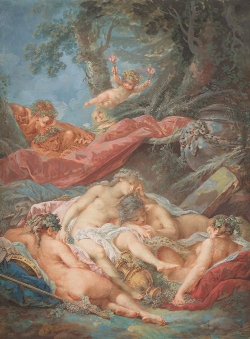 Sleeping Bacchantes (18th century) by Jacques Charlier