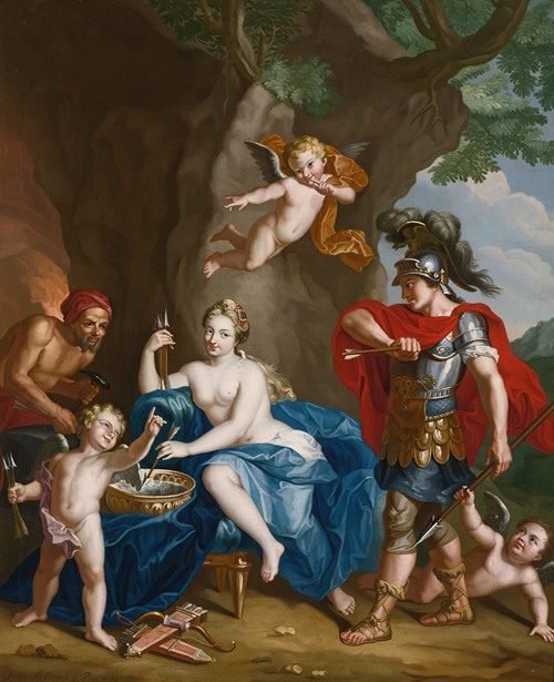 Mars, Venus And Vulcan; The Forge Of Vulcan (1754)