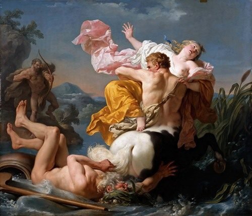 The Abduction Of Deianeira By The Centaur Nessus (1755) by Louis-Jean-François Lagrenée