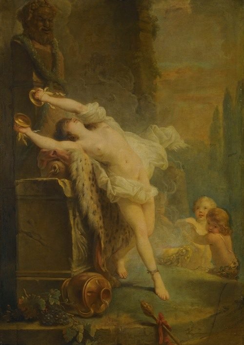 A Bacchante Playing The Cymbols Before A Statue Of Pan — Antoine-François Callet
