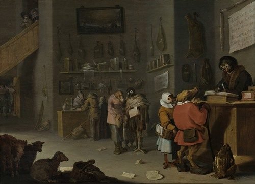 ‘Who sues for a cow’ (1629) — Cornelis Saftleven