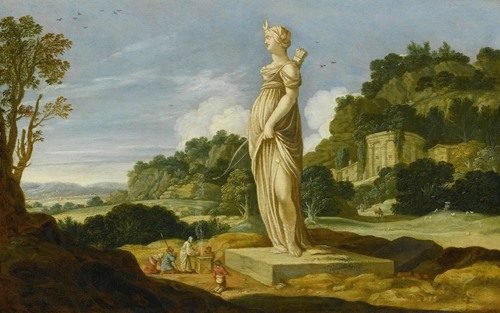 Landscape With Worshippers At The Altar Of Diana (Circa 1650) by Jacob Symonsz. Pynas