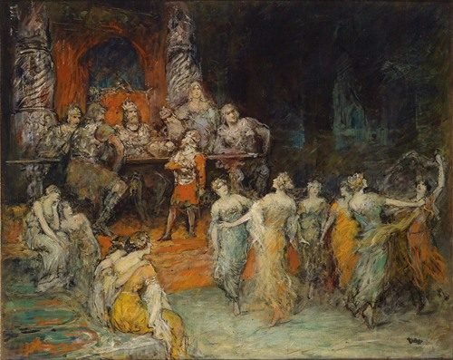Zwergenkönig Laurin Am Hof Des Dietrich Von Bern — Ferdinand Leeke
