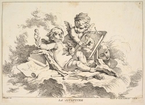 Sculpture (After F. Boucher) by Louis-Felix de La Rue