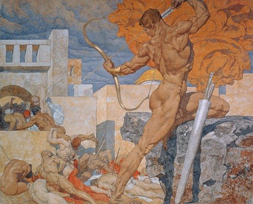 Apollo, sending out the plague arrows (around 1920)