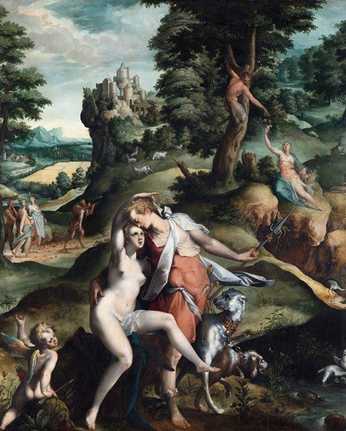 Venus and Adonis (C. 1585 - C. 1590) — Bartholomaeus Spranger