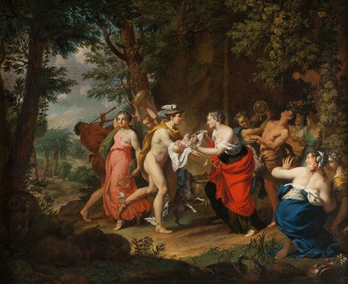 Mercury Confiding the Child Bacchus to the Nymphs on Nysa (18th century)