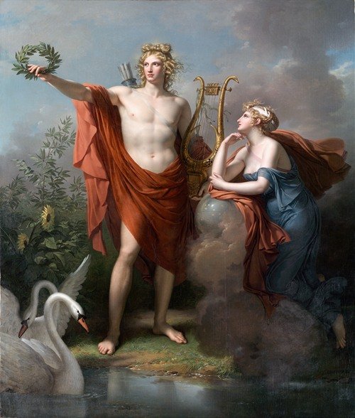 Apollo, God of Light, Eloquence, Poetry and The Fine Arts With Urania, Muse of Astronomy (1798)