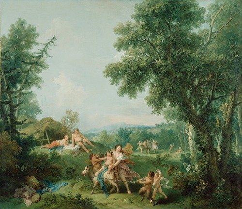 Landscape With The Education of Bacchus (1744)