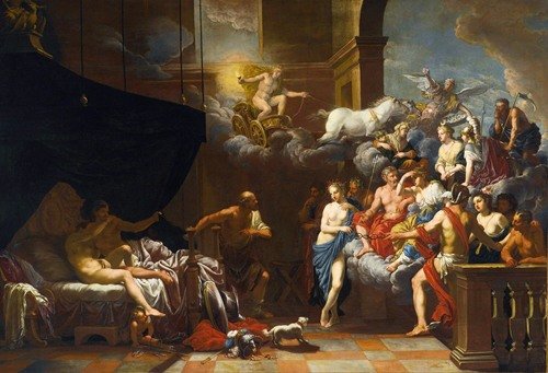 Vulcan Surprising Venus and Mars in Bed Before An Assembly of The Gods (1679)