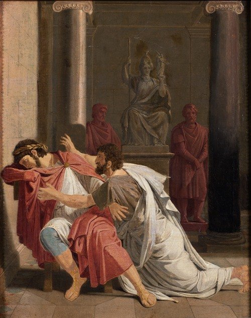 Burrhus, Nero’s Tutor, Prostrating Himself before his Sovereign Lord (1816)
