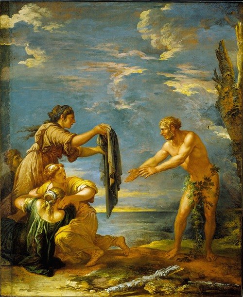 Odysseus and Nausicaa (Circa 1655) — Salvator Rosa