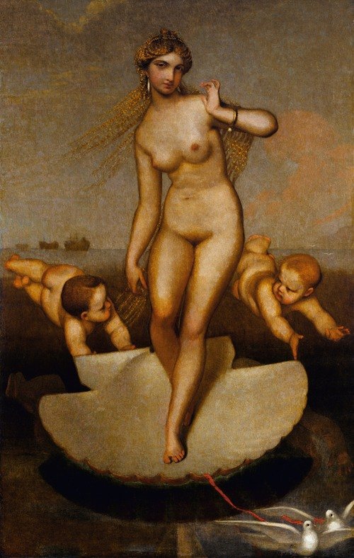 Venus Guiding Eneas and The Trojans To The Latin Shore (1862)