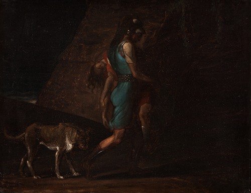 Ossian Carrying His Dead Brother Gillan, Followed By Fingal’s Dog Bran (1805-1808)
