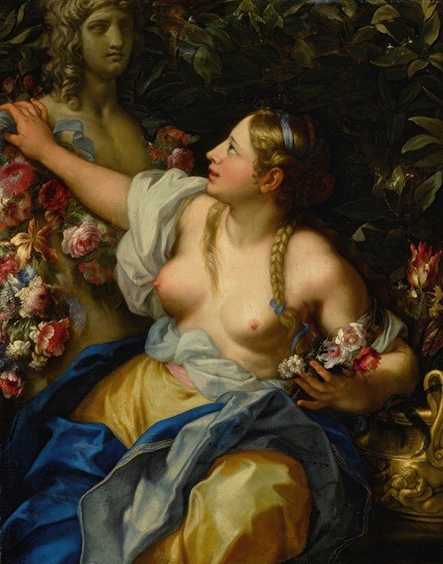 Portrait Of A Young Woman As Flora
