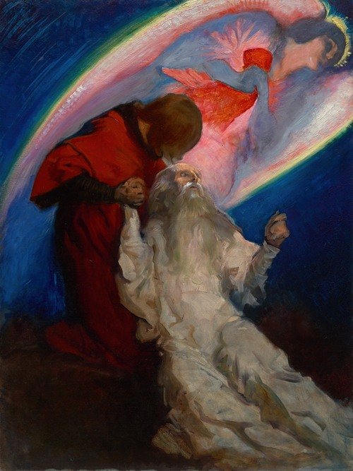 Study for Amfortas Released by Galahad, in The Quest and Achievement of the Holy Grail (ca. 1893–1901)