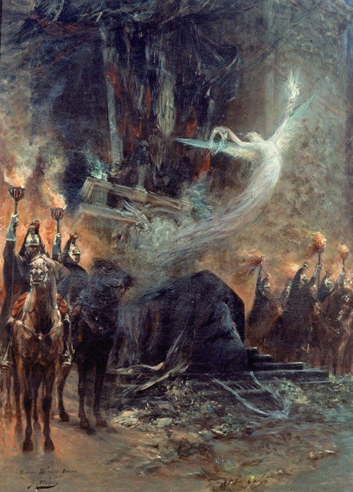 Funérailles de Victor Hugo – la veillée sous l’arc de triomphe (1885)