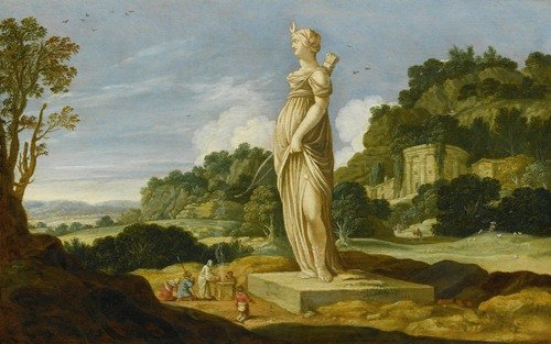 Landscape With Worshippers At The Altar Of Diana (Circa 1650)