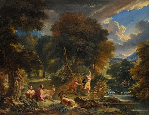 Pan And Syrinx In A River Landscape (1700)