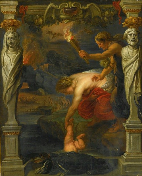 Thetis Dipping The Infant Achilles into The River Styx