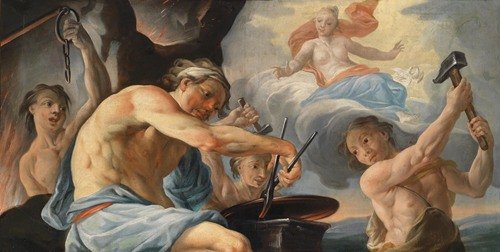 Vulcan Forges The Arms For Aeneas — Jacques Firens (Circle)