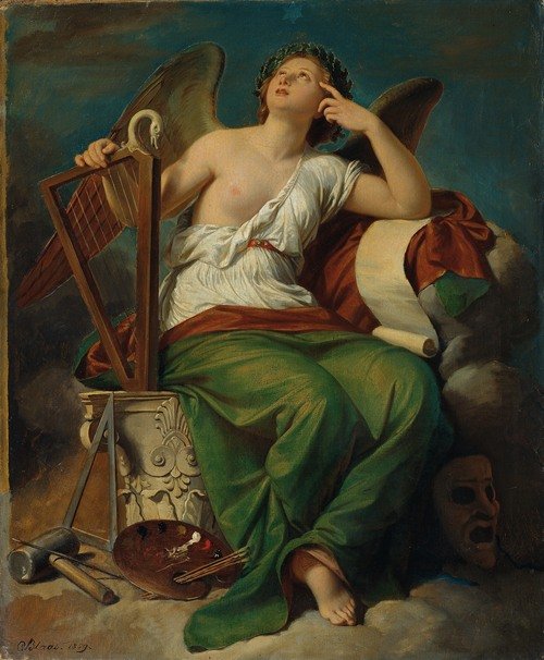 Allegorie Der Kunst Entwurf Zu Den Fresken In Der Ruhmeshalle Und Nebensälen Im Wiener (1859)