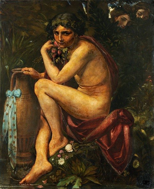 Narciss Eavesdropped on by Nymphs (1867)