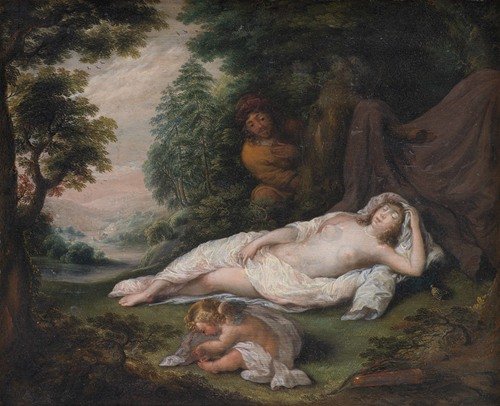Sleeping Nymph Watched by a Man (1649) — Laurentius de Neter