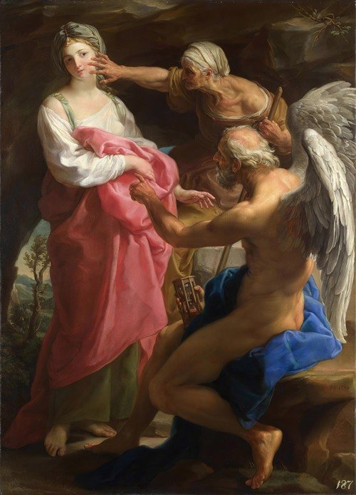 Time Orders Old Age To Destroy Beauty — Pompeo Batoni