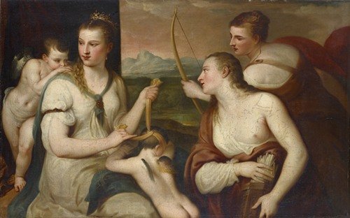 Cupid Blindfolded by Venus