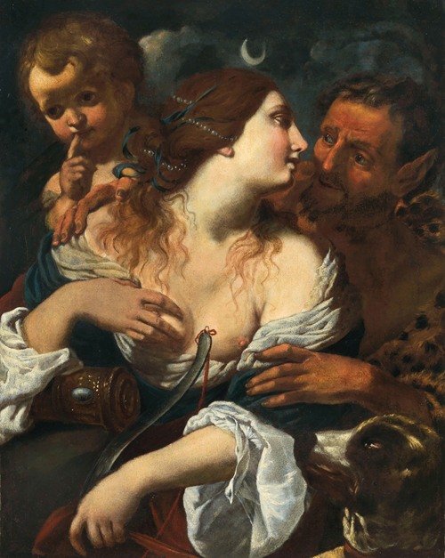 Diana, a Satyr and Cupid — Alessandro Rosi