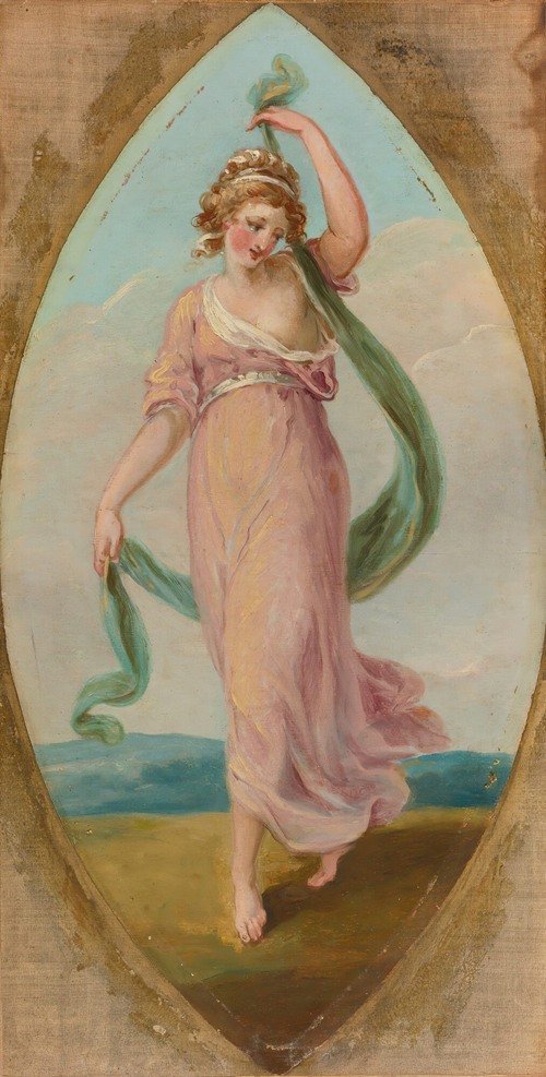 Muse with a flowing cloth