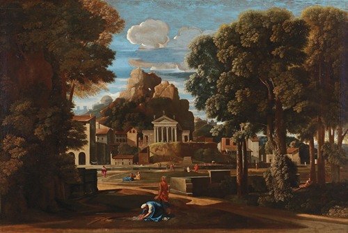 Landscape with the gathering of the Ashes of Phocion (1645)