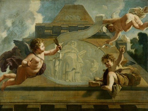 De Heilige Anthonius de Heremiet ; Allegorische voorstelling van de verzorging van leprozen en onnozelen (1665 – 1685)