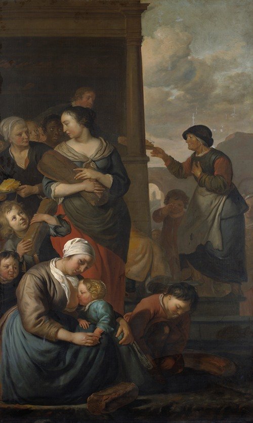 Allegory of food distribution to the poor (1657)
