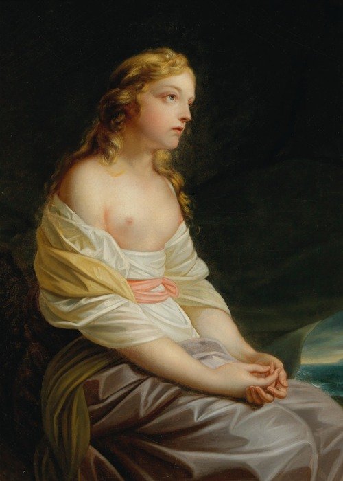 Melida, a scene from Salomon Gessner’s idyll ‘The First Navigator’,