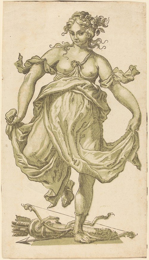 Dancing Nymph with Bow and Arrows (1752-1754)