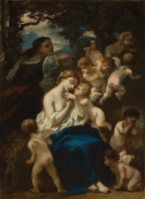 A nymph with cupids (1851)