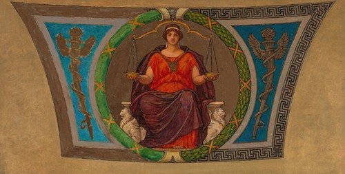 Sketch for Mosaic, Wisconsin State Capital, ‘Justice’ (ca. 1912)