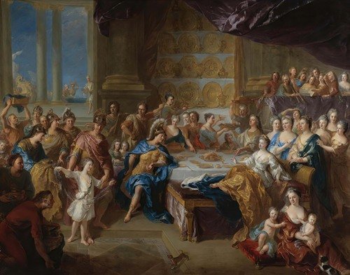 The Feast Of Dido And Aeneas; An Allegorical Portrait Of The Family Of The Duc And Duchesse Du Maine